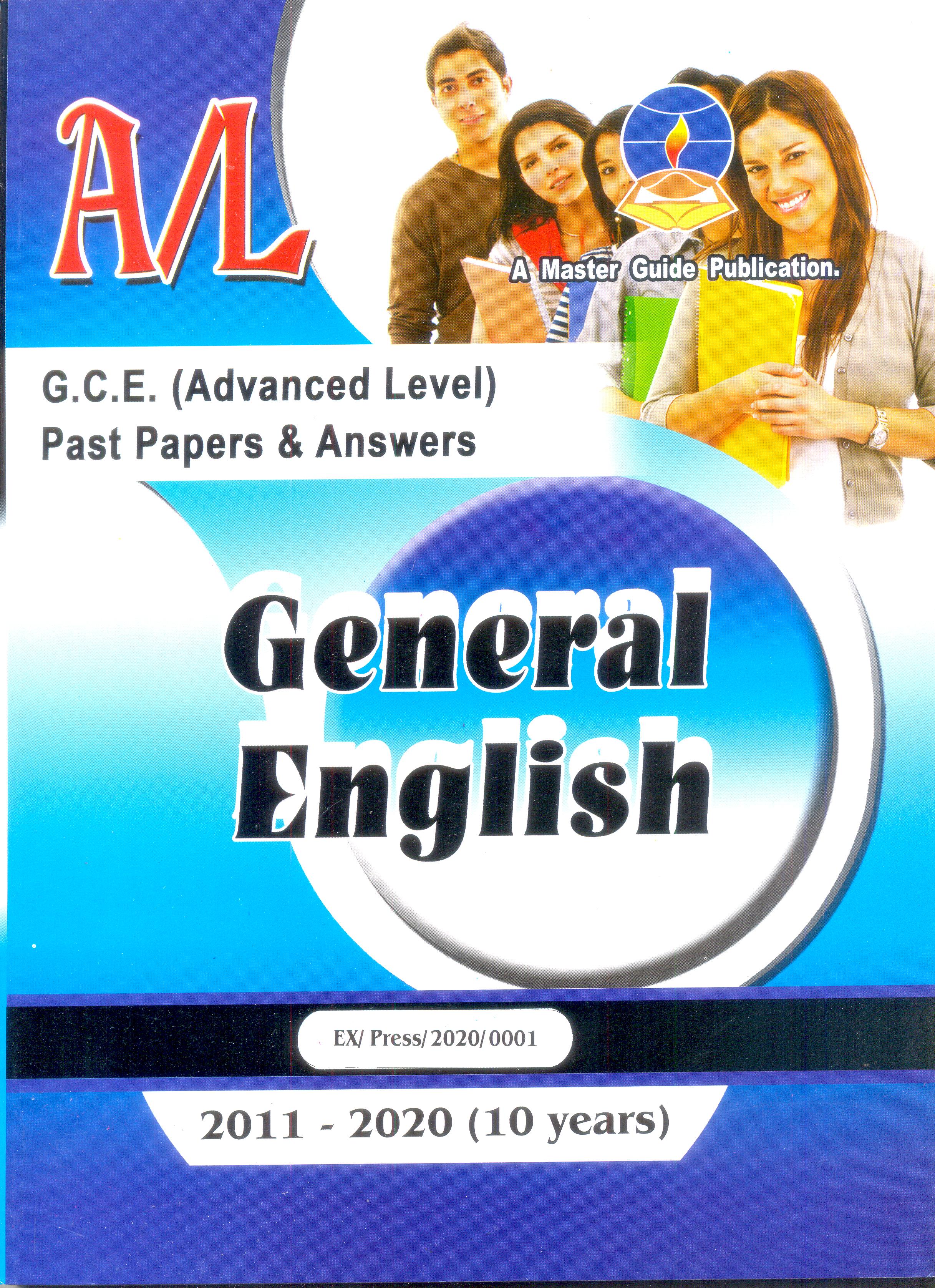 A/L General English Past Papers  Master Guide : Including 2020 Paper